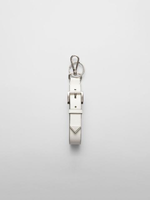 Saffiano leather key ring