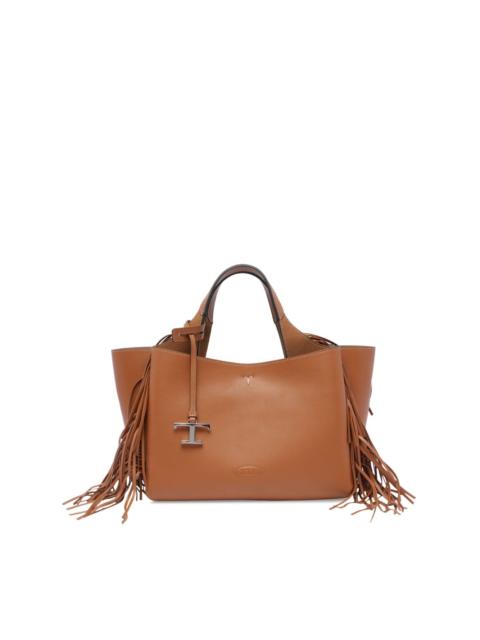 fringed tote bag