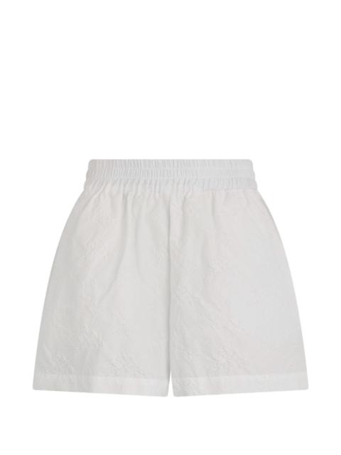 elasticated-waistband shorts