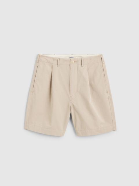 Pleated Chino Shorts in Uniform Twill
