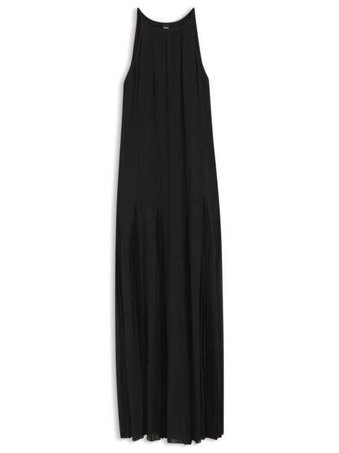 SLEEVELESS DRESS WITH PLISSÉ SKIRT INSERTS