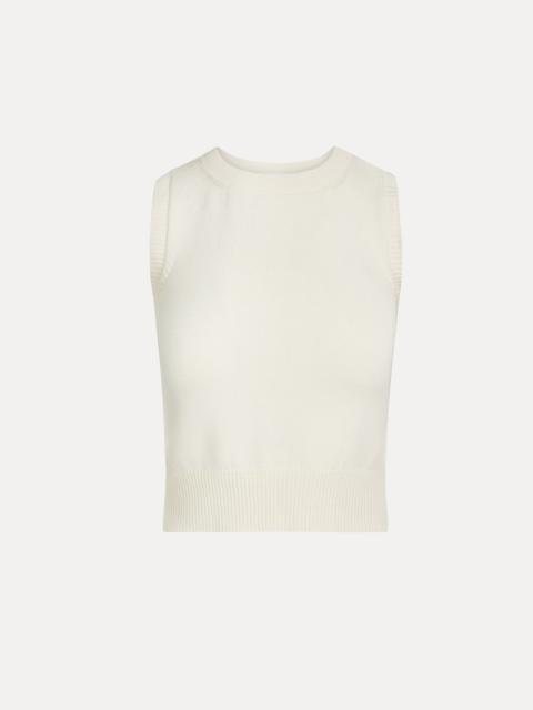 PORCELAIN FLOWER GUIPURE INSERT TANK