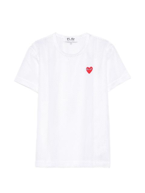 mesh logo-patch T-shirt