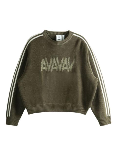 stripe-sleeve sweater