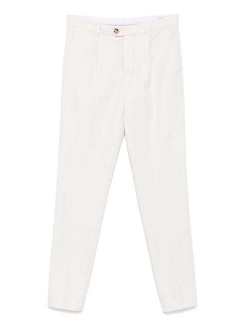 cotton straight-leg trousers
