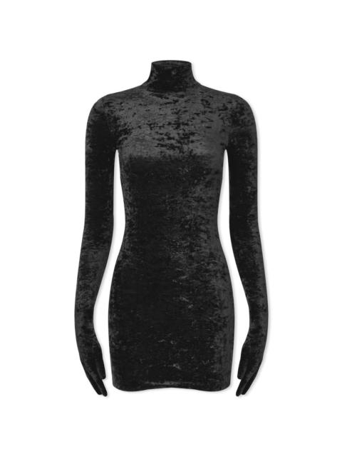 VETEMENTS Velvet Styling Glove Dress