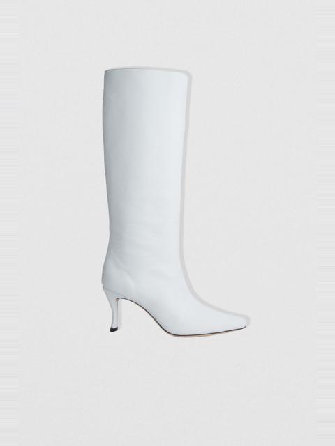 Stevie 42 White Nappa Leather Knee-High Boot