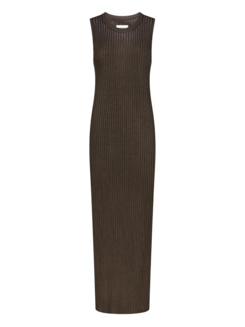 Icaria ribbed semi-sheer maxi dress
