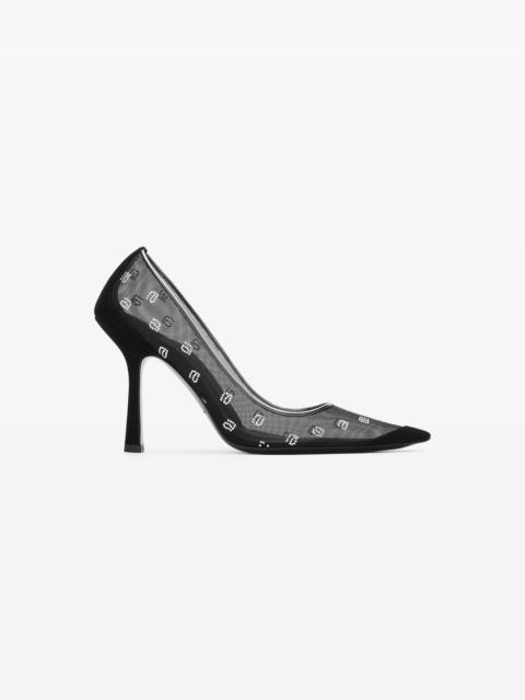 DELPHINE 105 PUMP IN MESH/CRYSTAL