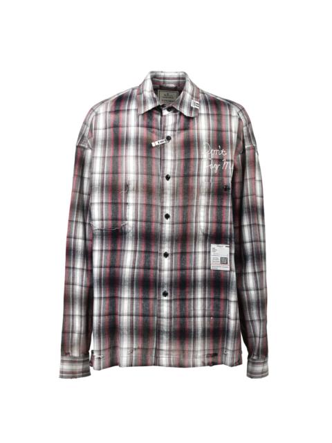 VINTAGE LIKE CHECK L/S SHIRTS / BLK