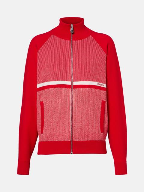 Cotton-blend jacquard jacket