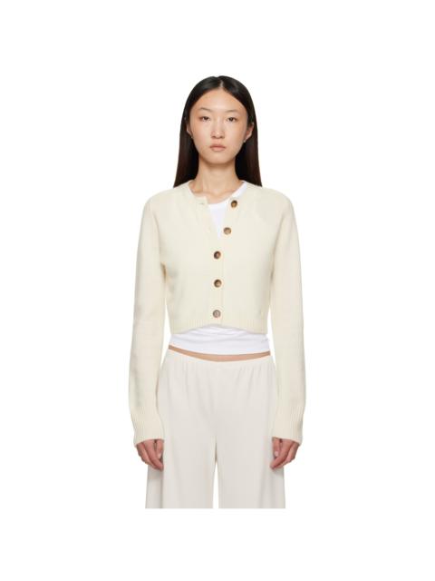 Off-White Zephir Cashmere Cropped Cardigan