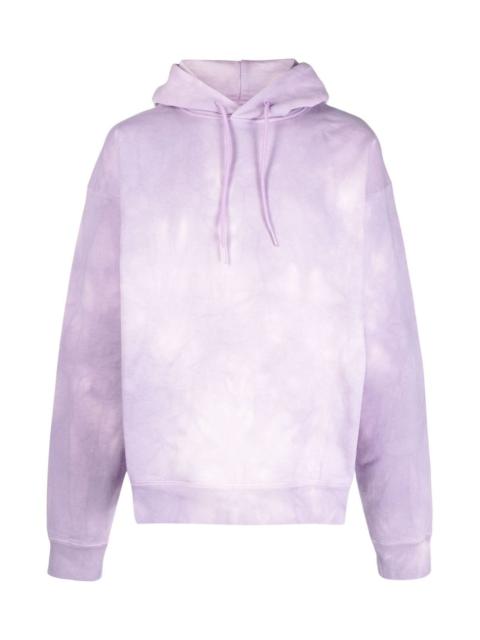 TIE DYE-PRINT COTTON HOODIE