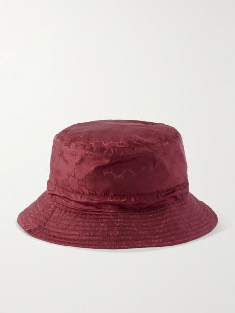 Reversible shell bucket hat Burgundy