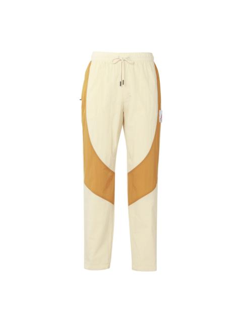 Air Jordan Flight Contrasting Colors Breathable Drawstring Sports Pants Yellow CV3175-275