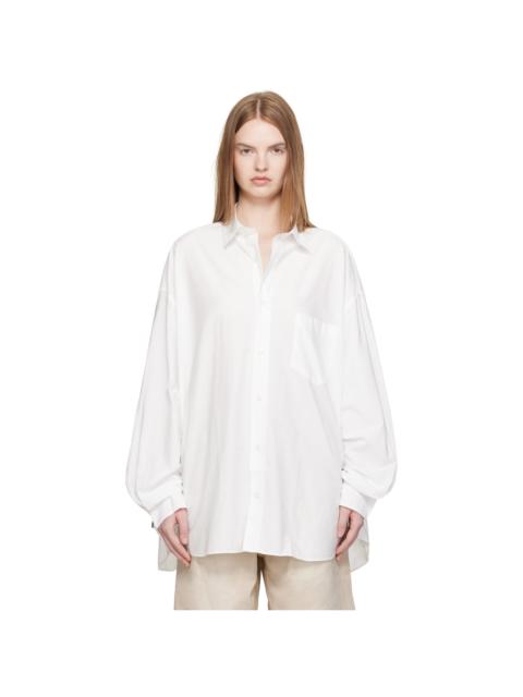 White Selvedge Logo Poplin Shirt