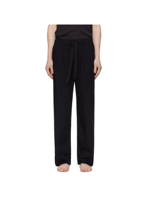 Black Poplin Pyjama Pants