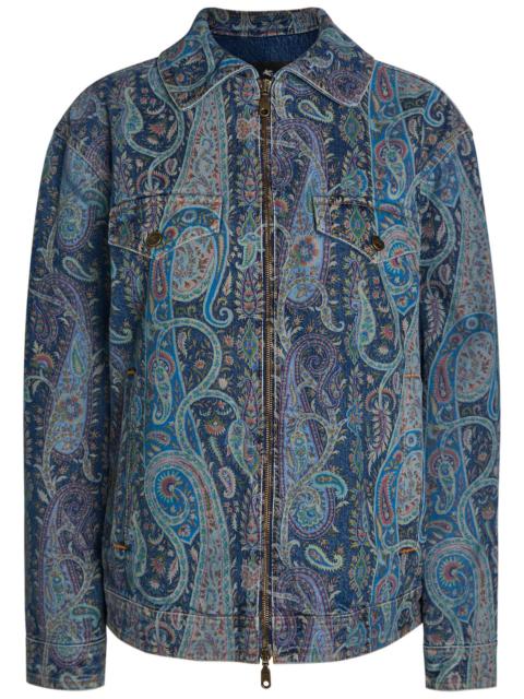 Etro Patterned Denim Jacket