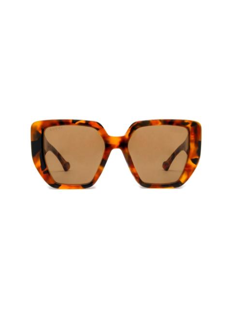 tortoiseshell square-frame sunglasses