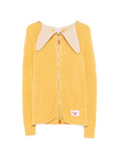 Banana zip cardigan