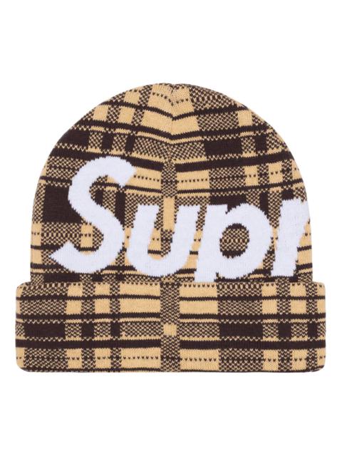 Supreme Big Logo Beanie Beanie (FW23) 'Tan Plaid' SUP-FW23-2441