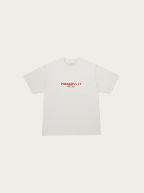 Footprints Tee Pigment Dyed - Natural