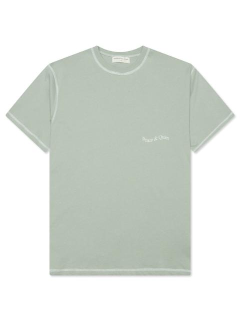 WORDMARK REVERSE STITCHED T-SHIRT - SAGE