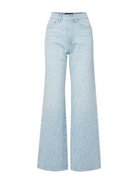 TAYLOR EMBROIDERED WIDE-LEG JEAN