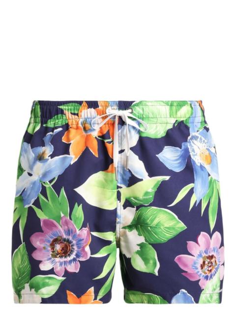 floral-print swim shorts