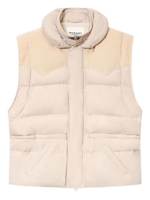 Olfa corduroy-detail padded gilet