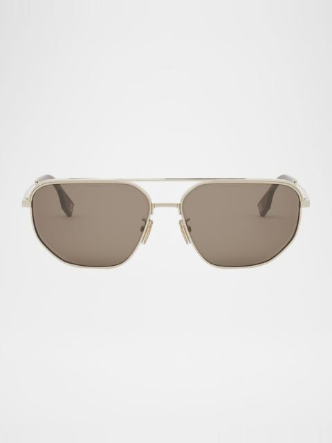 Men's Fendi Travel Metal Rectangle Sunglasses