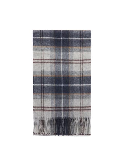 plaid fringed scarf