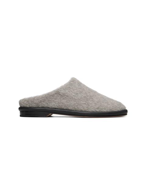 SSENSE Exclusive Gray Brushed Mule Loafers