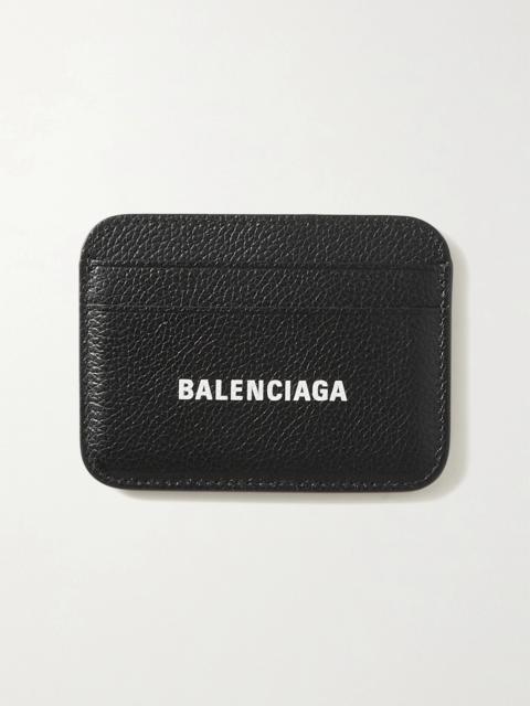 Cash Printed Textured-leather Cardholder
