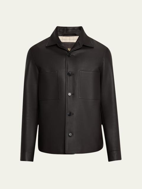 Men's Evandro Calfskin Overshirt