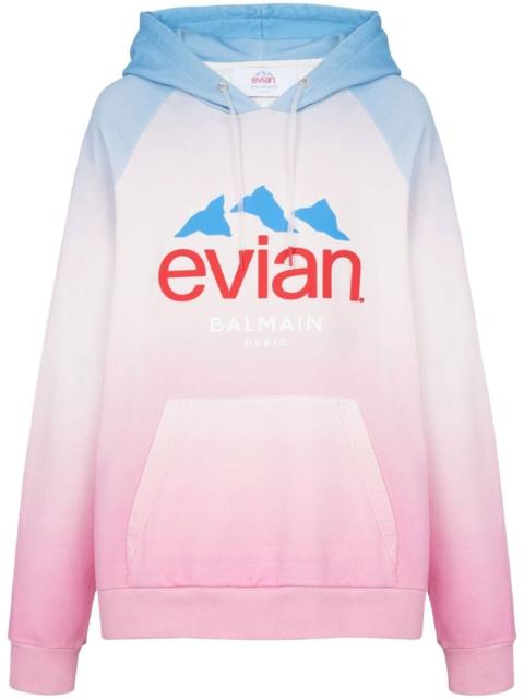 x Evian gradient-effect oversized hoodie