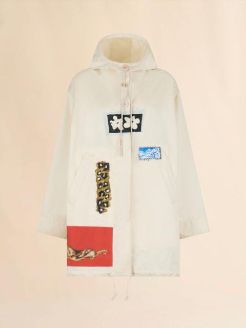 CREAM TAFFETA PARKA