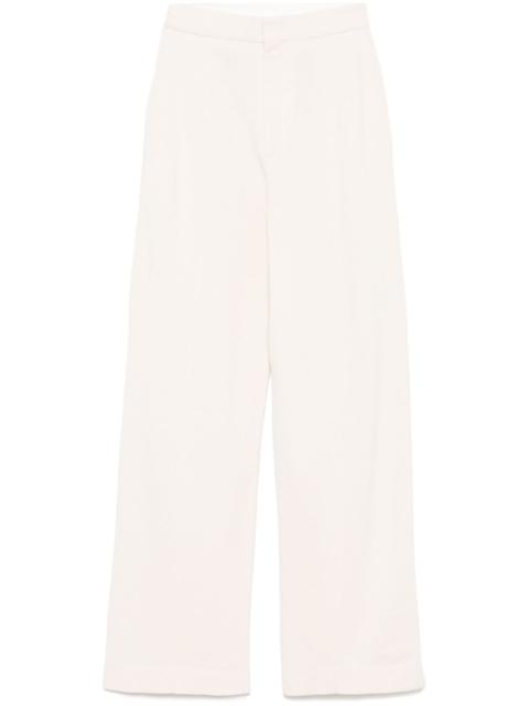 knitted straight-leg trousers