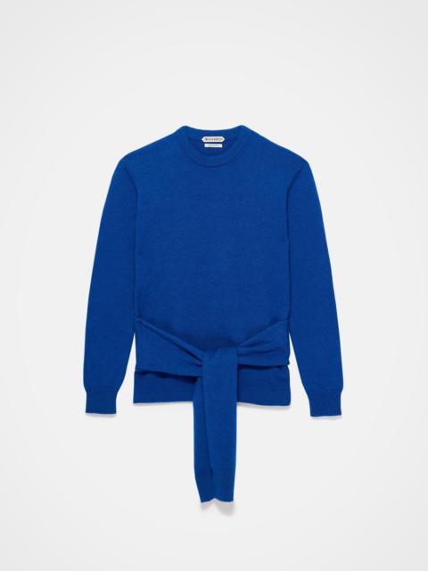 SLEEVE-TIE WAISTED JUMPER IN COBALT