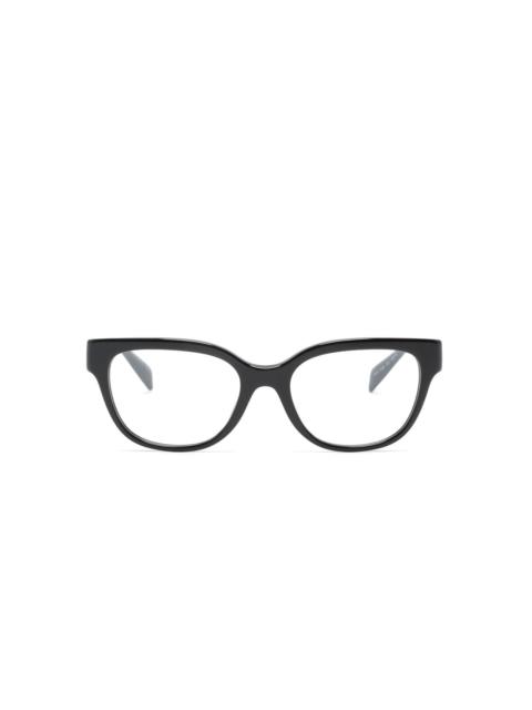 Greca-detailing round-frame glasses
