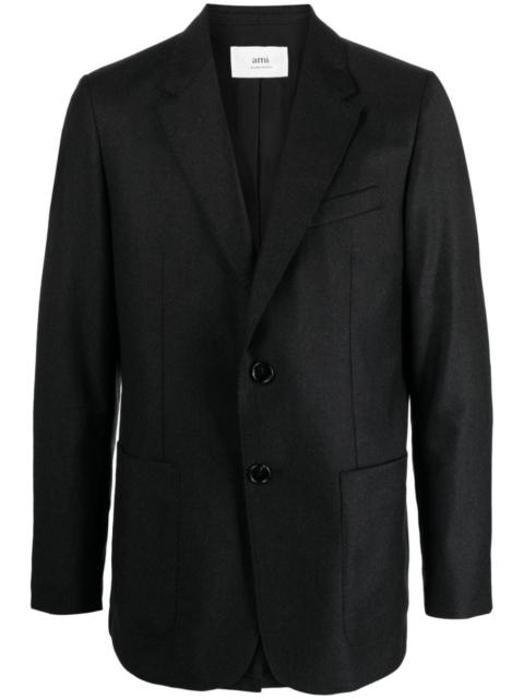 single-breasted virgin-wool blazer