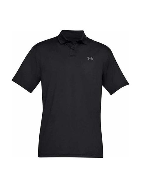Men's Under Armour Performance Polo 2.0 Golf Sports Breathable Short Sleeve Polo Shirt Black 1342080