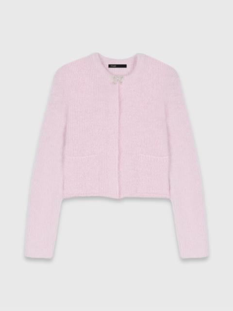 Jewelled bow cardigan