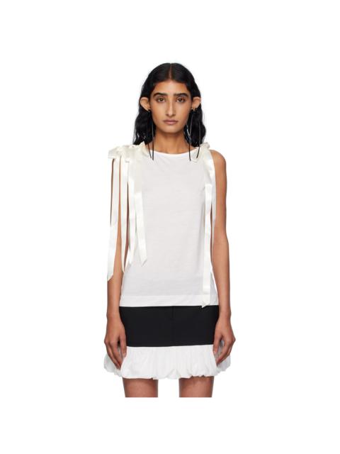 Off-White Bow Ribbon Tail Tank Top