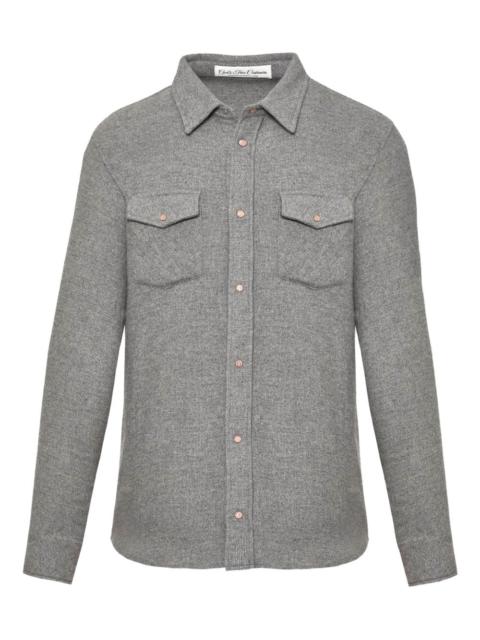 cashmere chest-pockets shirt