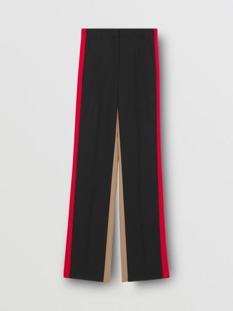 Colour Block Grain de Poudre Wool Tailored Trousers