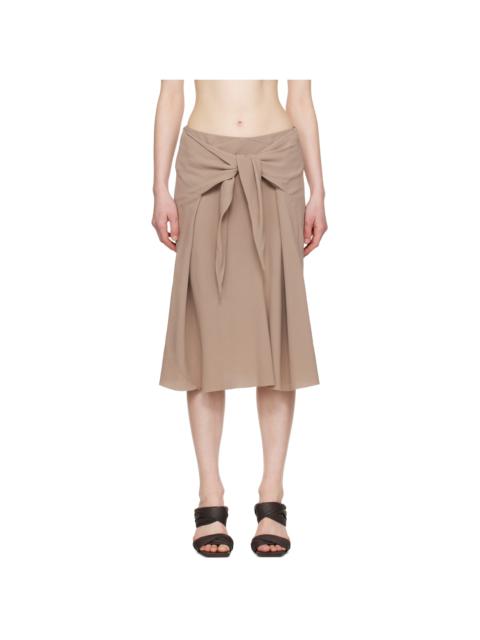 Taupe Hollywood Strutter Midi Skirt