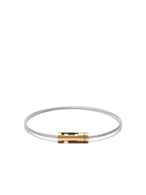 18KT YELLOW GOLD AND TITANIUM 6G CABLE BRACELET