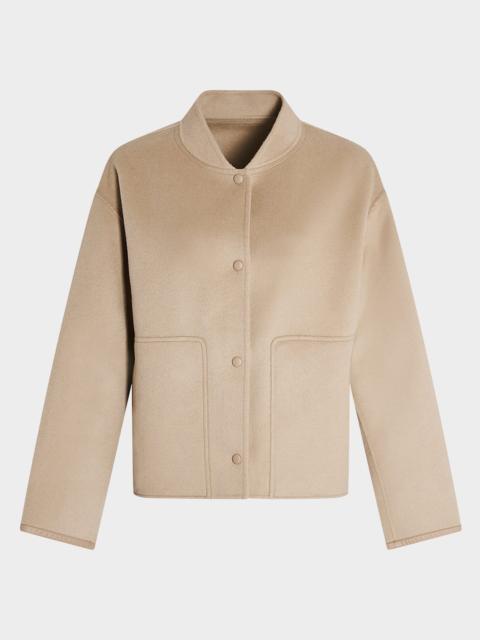 Double-Face Cashmere Varsity Jacket