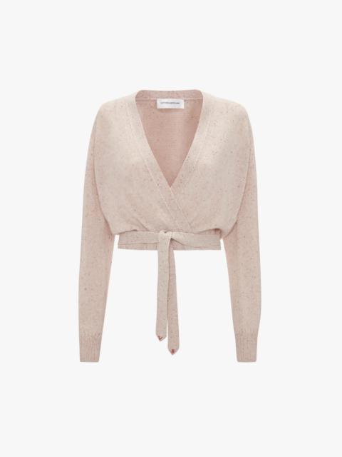 Wrap Front Cardigan In Nougat